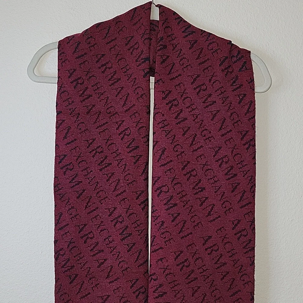 A | X Armani Exchange all over print Scarf, Burgundy/ Navy, NWT